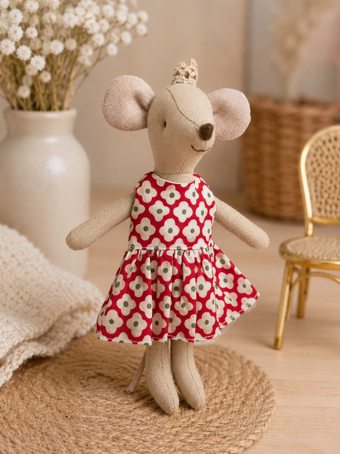 Robe fleuri rouge