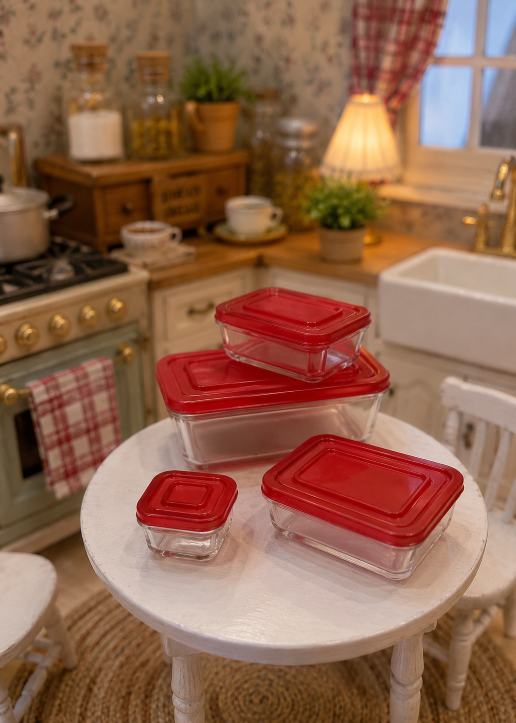Tupperware bleus ou rouges