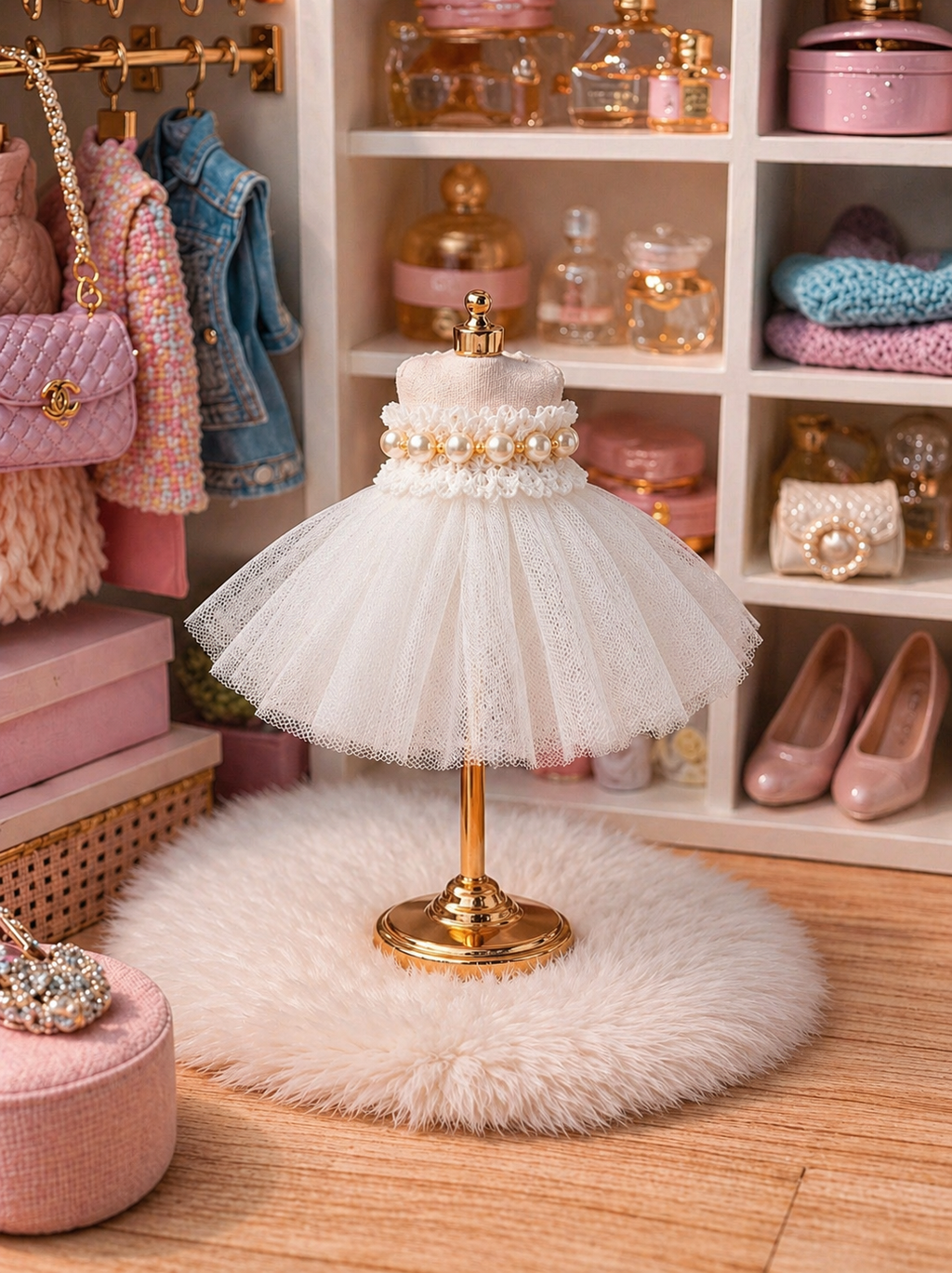 Jupe en tulle et perle miniature pour souris