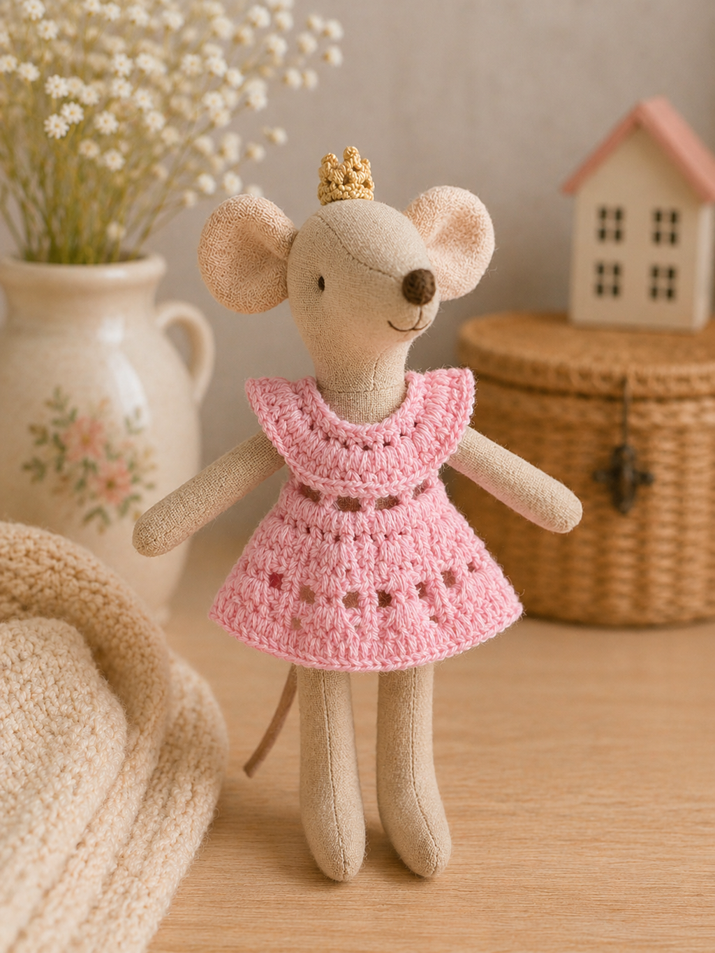 Robe crochet rose