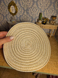 Grand tapis de jute rond 18 cm de diamètre