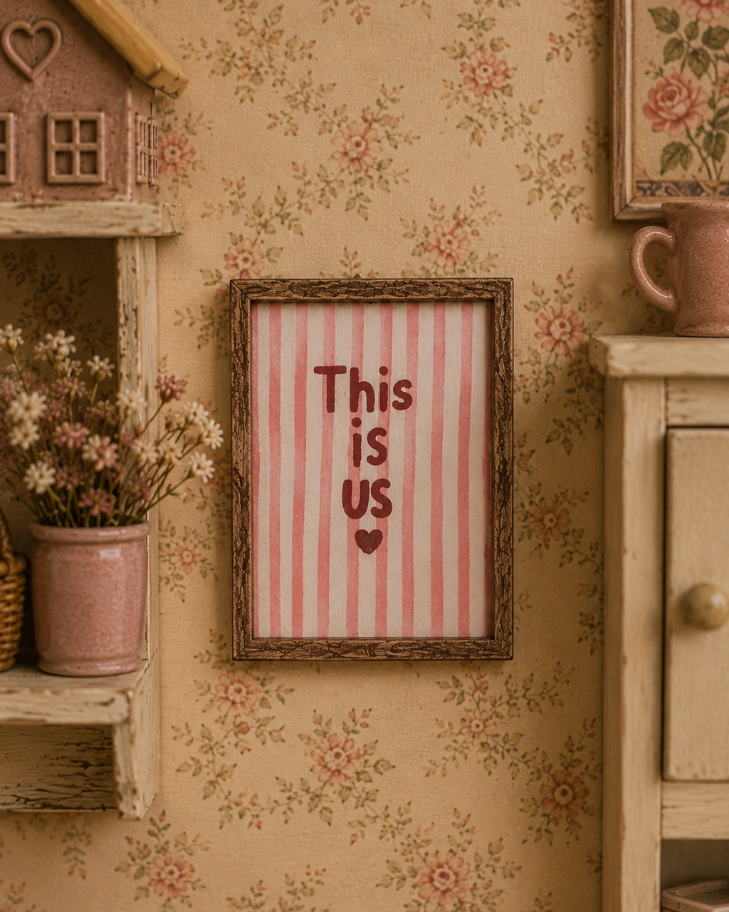 Cadre/tableau This is us miniature pour maison de poupée