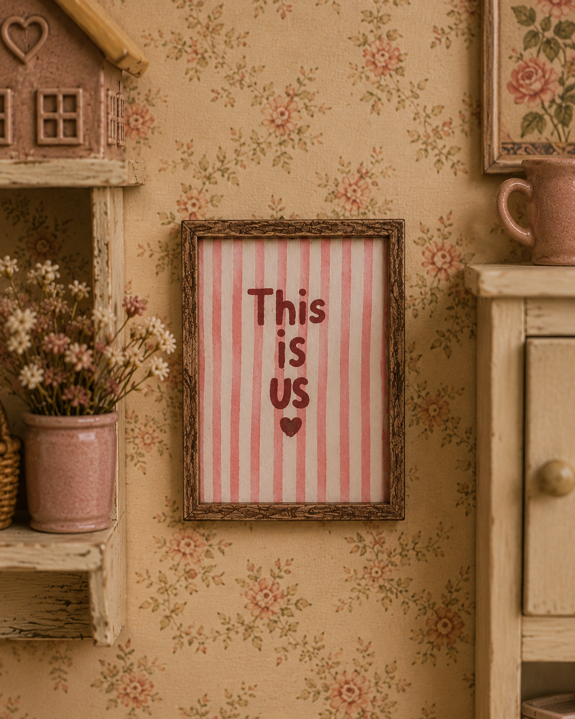 Cadre/tableau This is us miniature pour maison de poupée