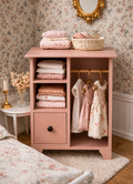 Armoire bois rose poudrée