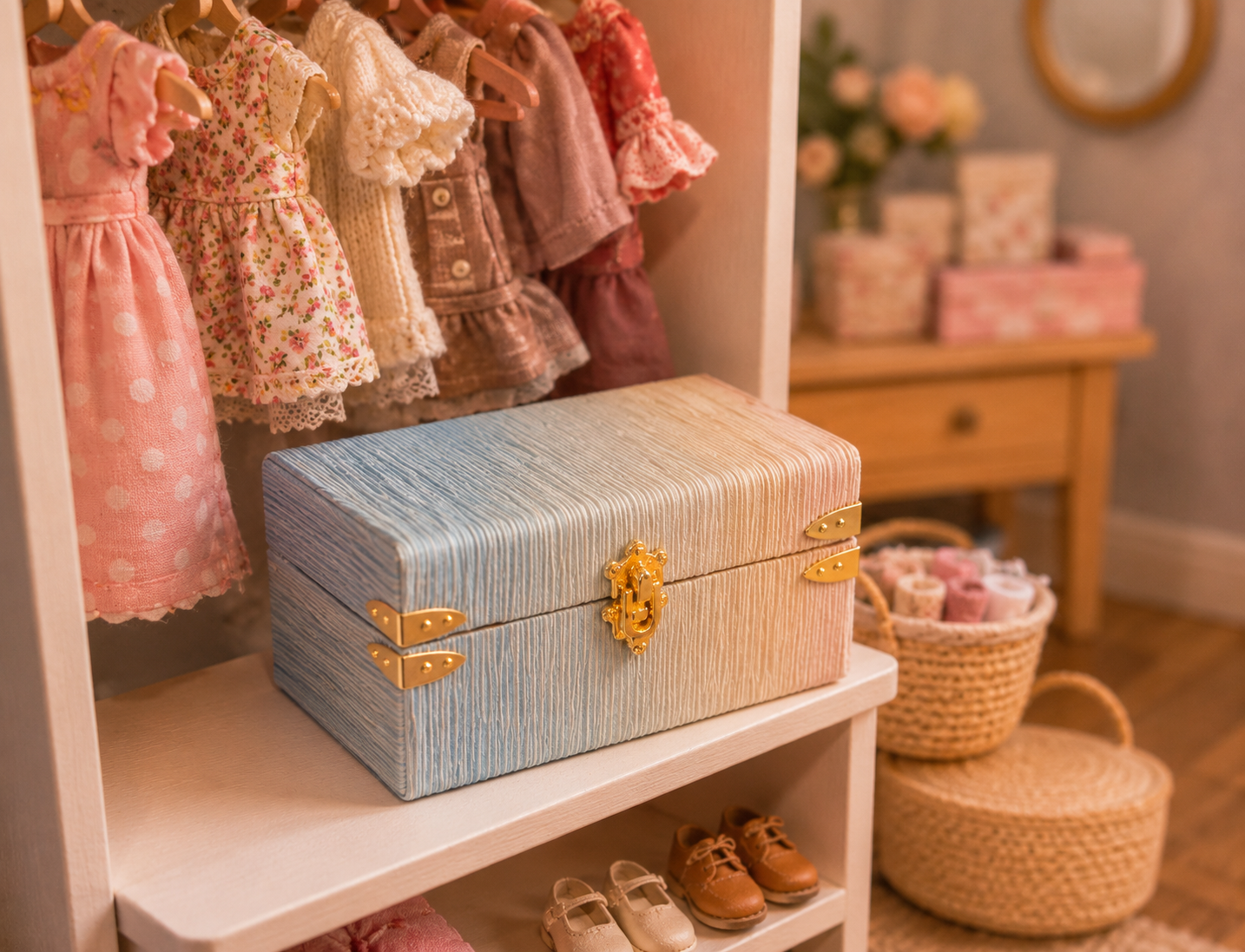 Petite valise en bois