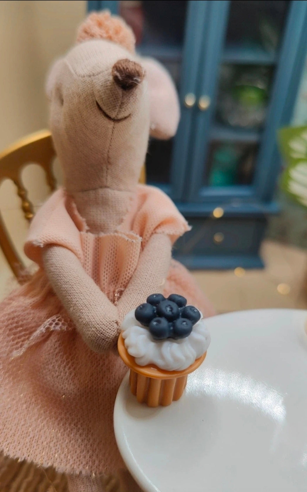 Muffin myrtille miniature – Échelle 1/12