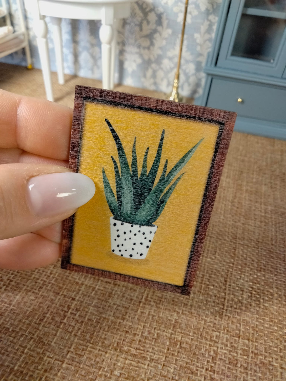 Cadre/tableau miniature pour maison de poupée plante