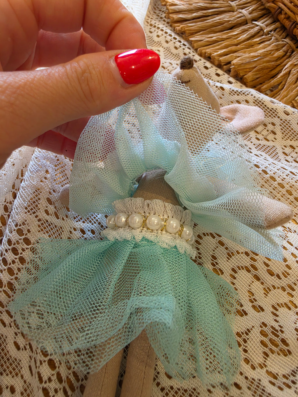 Robe en tulle bleu ciel pour Souris