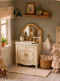 Meuble vasque en métal avec miroir