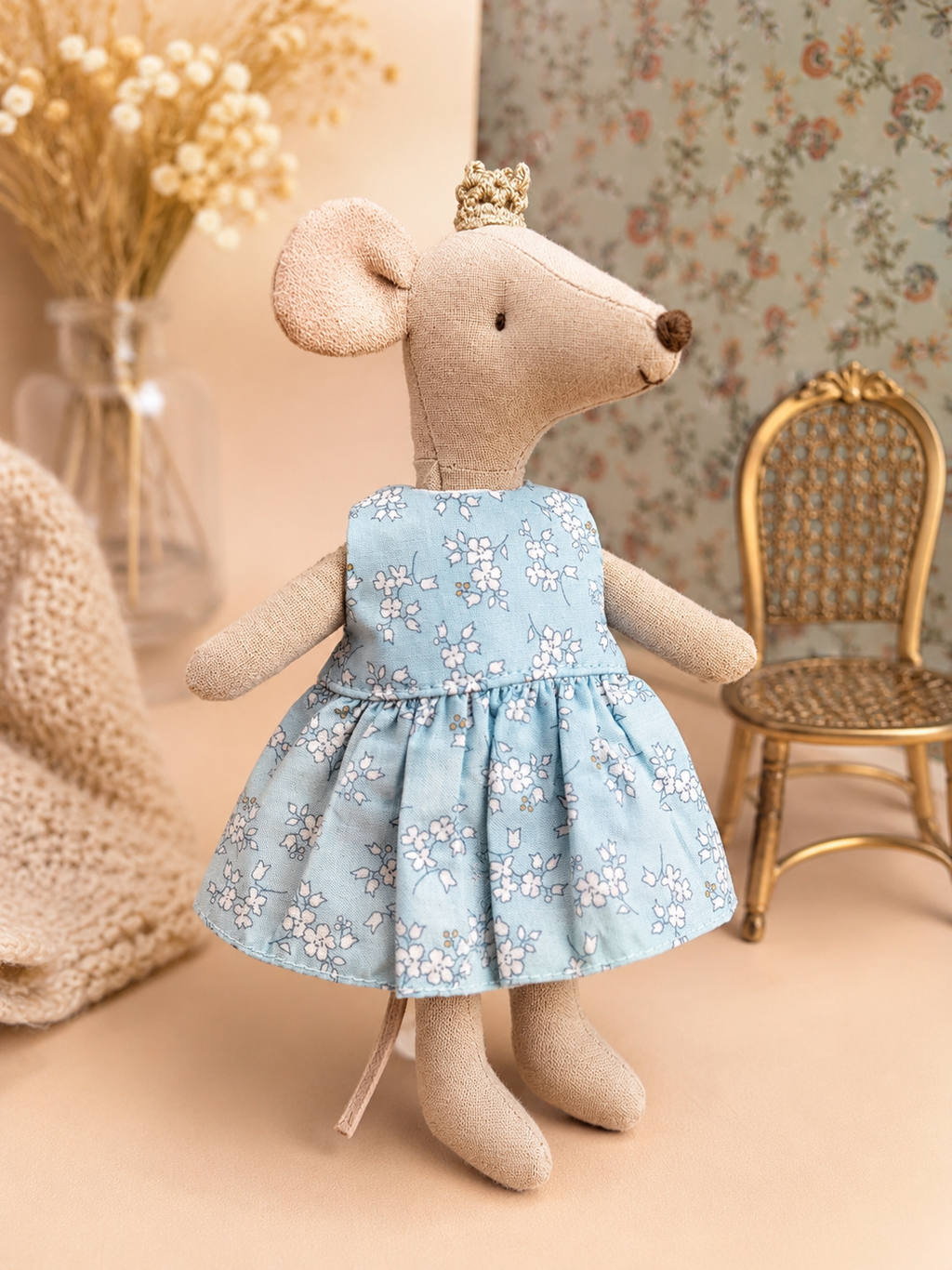 Robe fleuri bleu ciel