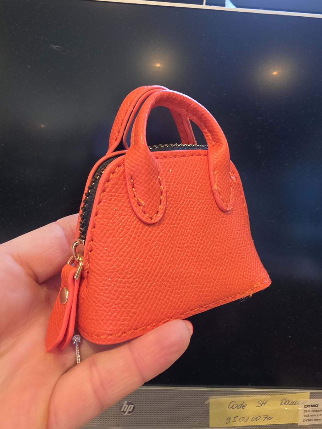 Sac à main noir en simili cuir