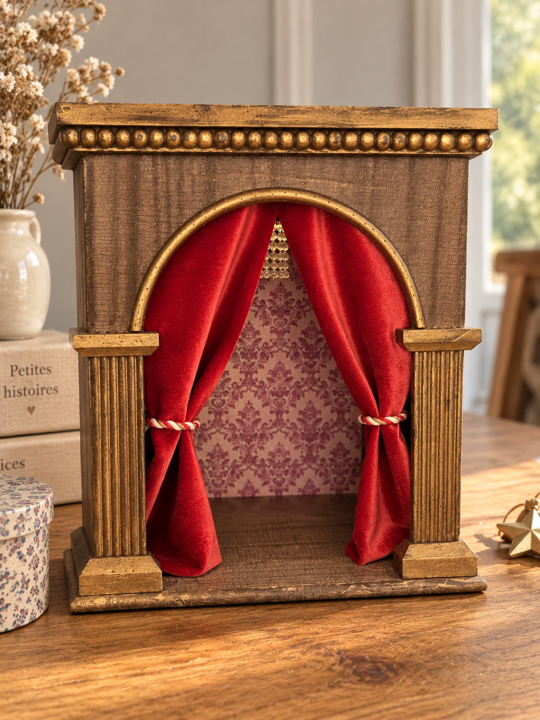 Théâtre en bois miniature