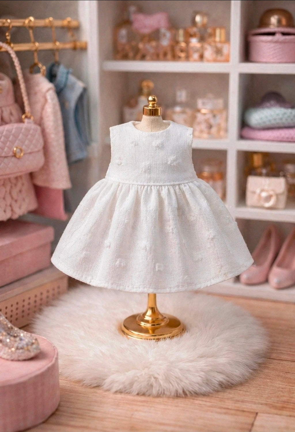Robe blanche sans manches