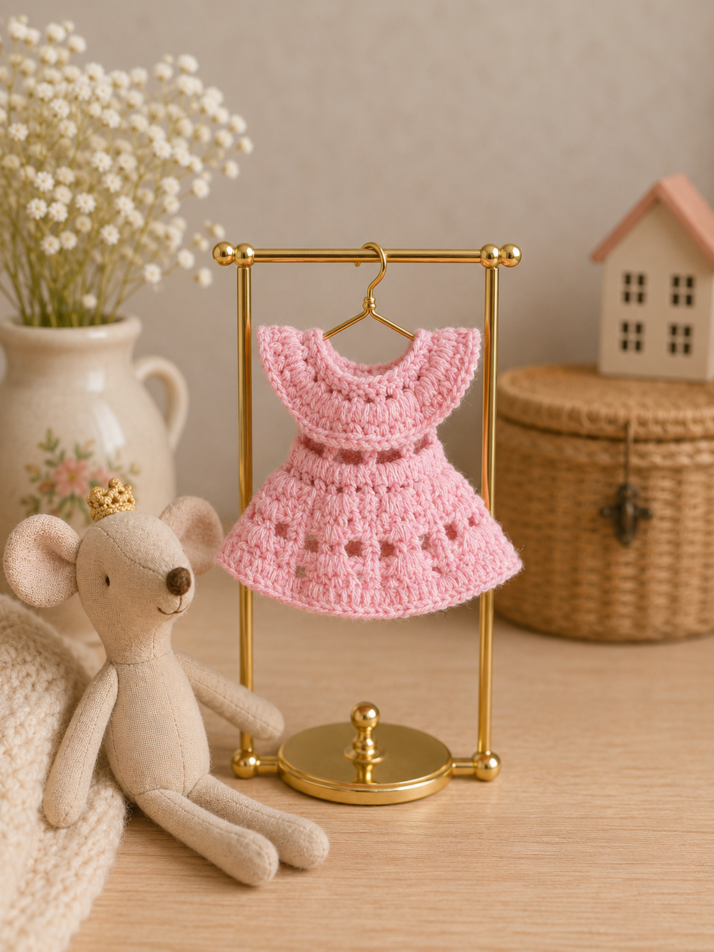 Robe crochet rose