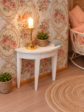Table d'appoint demi cercle en bois