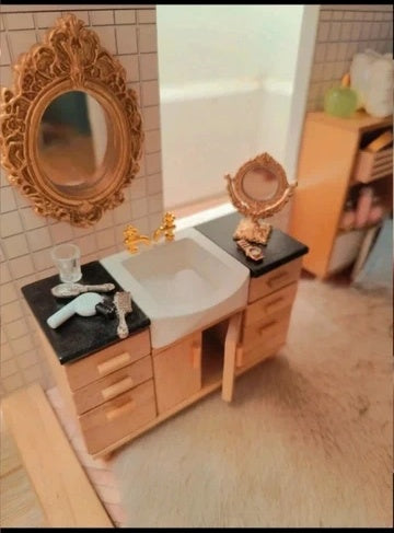 Meuble en bois salle de bain