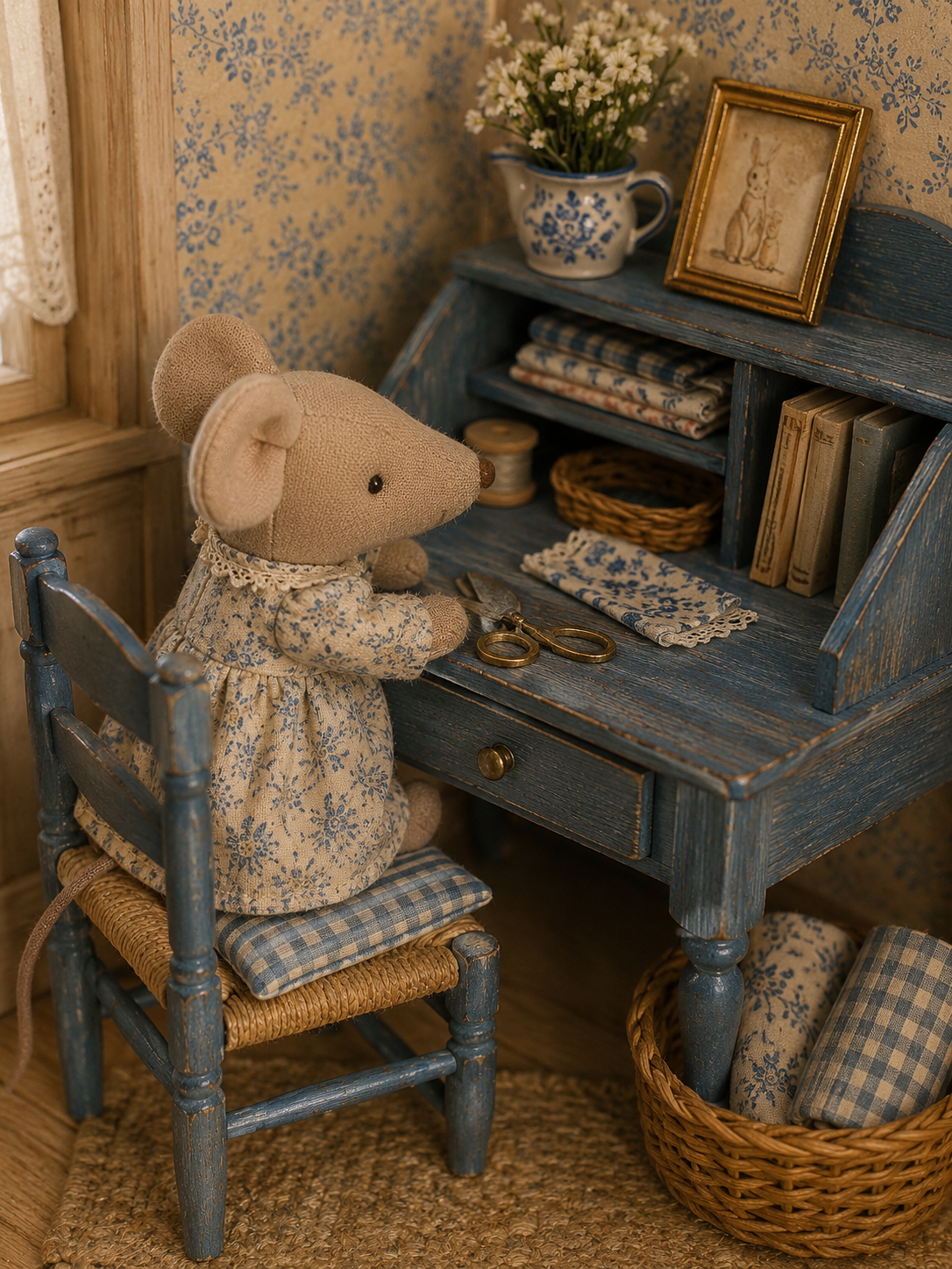 Petite paire de ciseaux miniature vintage  pour maison de poupée echelle 1/12ème