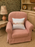 Coussin miniature fleuri pour maison de poupée