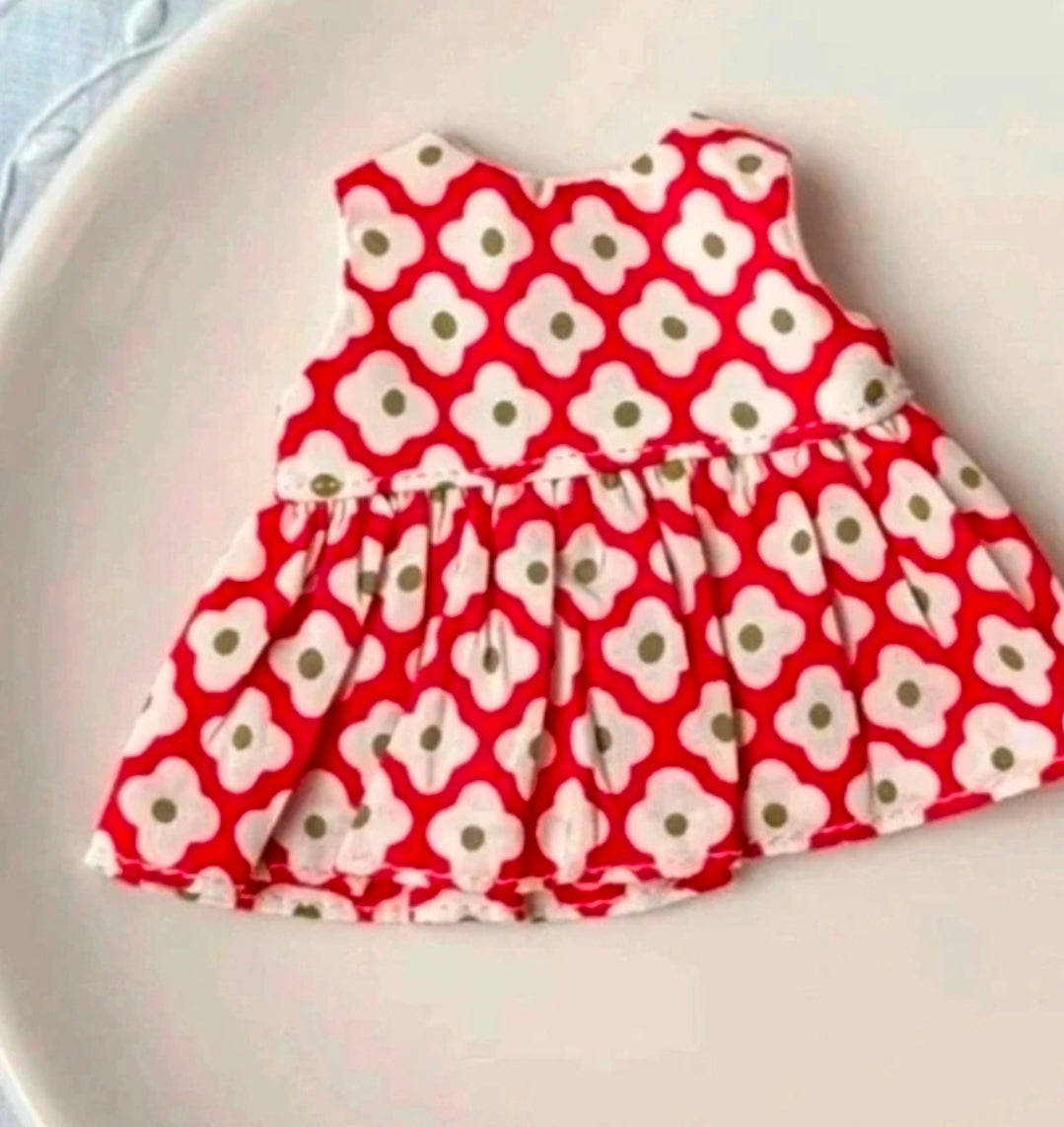 Robe fleuri rouge