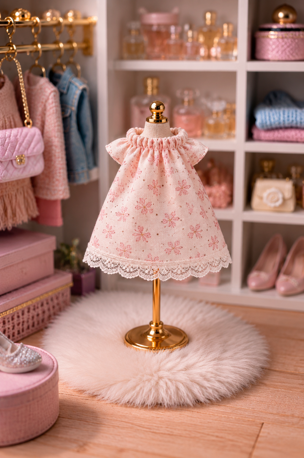 Robe blanche à fleurs