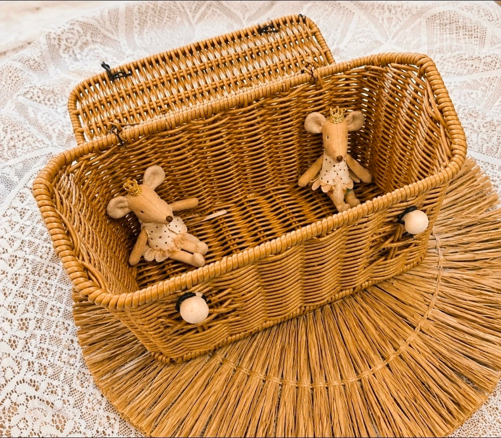 Panier Maison en rotin pour souris