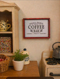 Cadre/ tableau Coffee Bar pour maison de poupée échelle 1/12eme