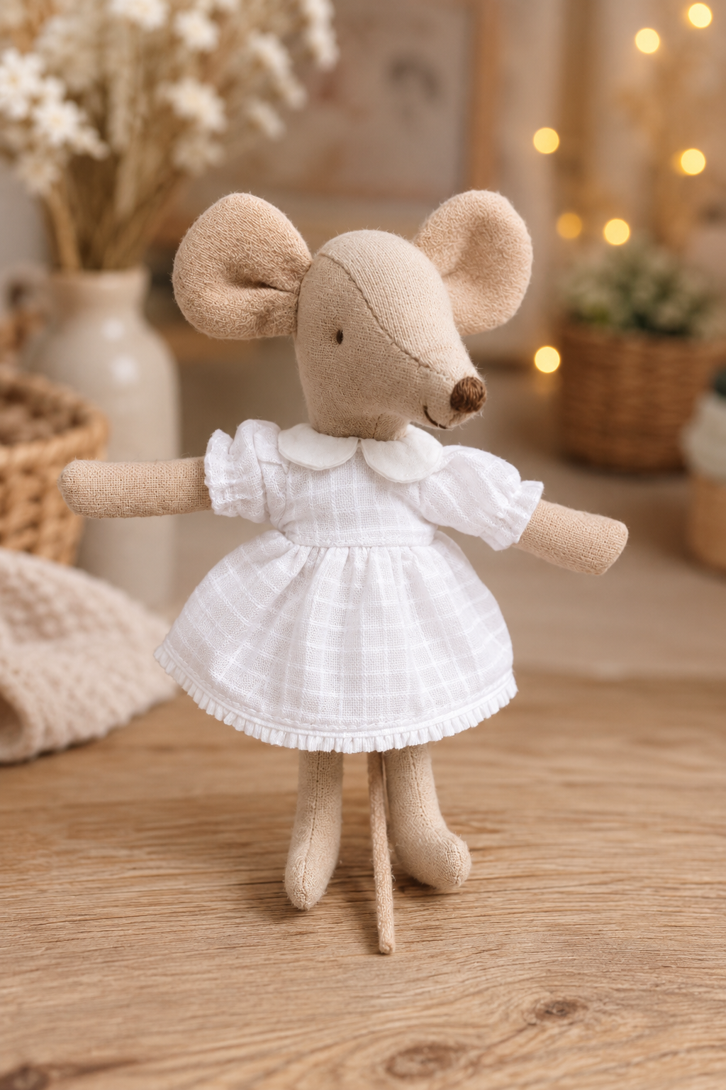 Robe col claudine pour petite soeur souris