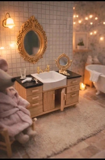 Meuble en bois salle de bain