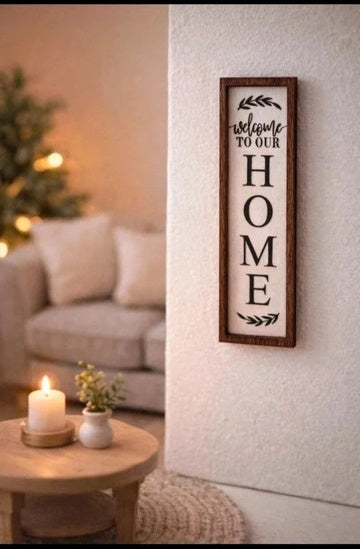 Tableau miniature décoratif à inscription Home, échelle 1/12