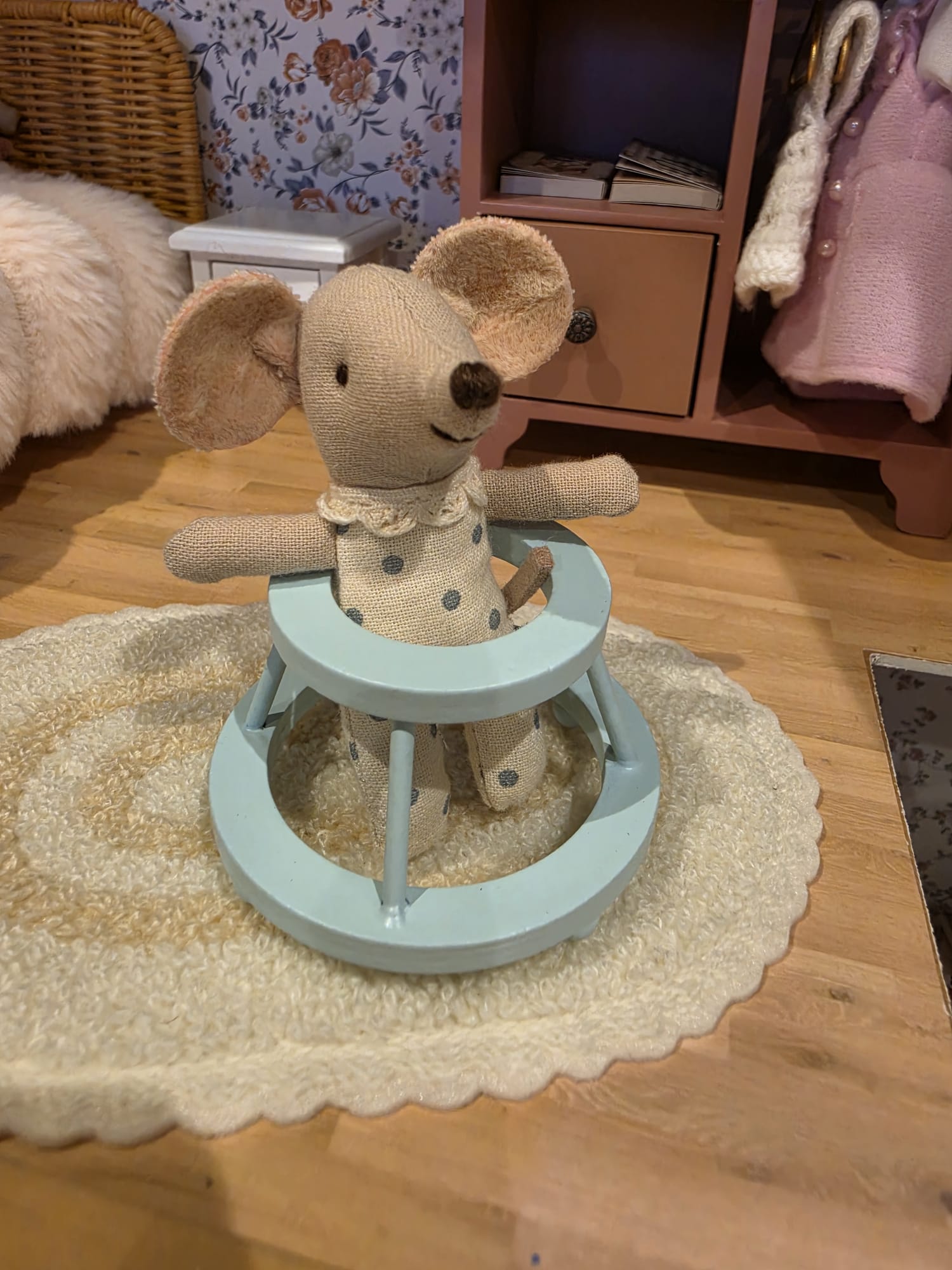 Youpala/trotteur en bois et tissu